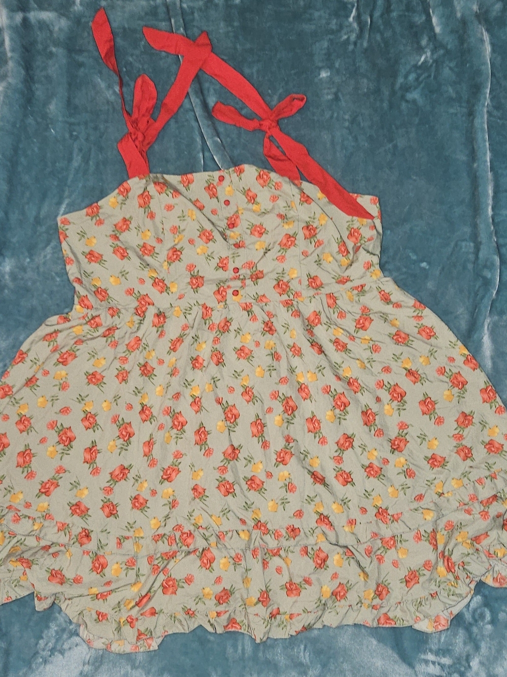 Floral Dress with Tie Straps plus size 4XL